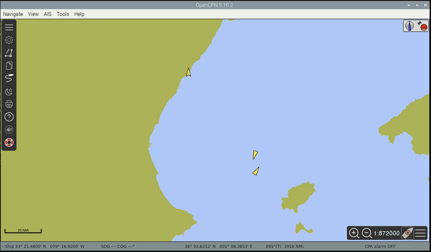 OpenCPN map